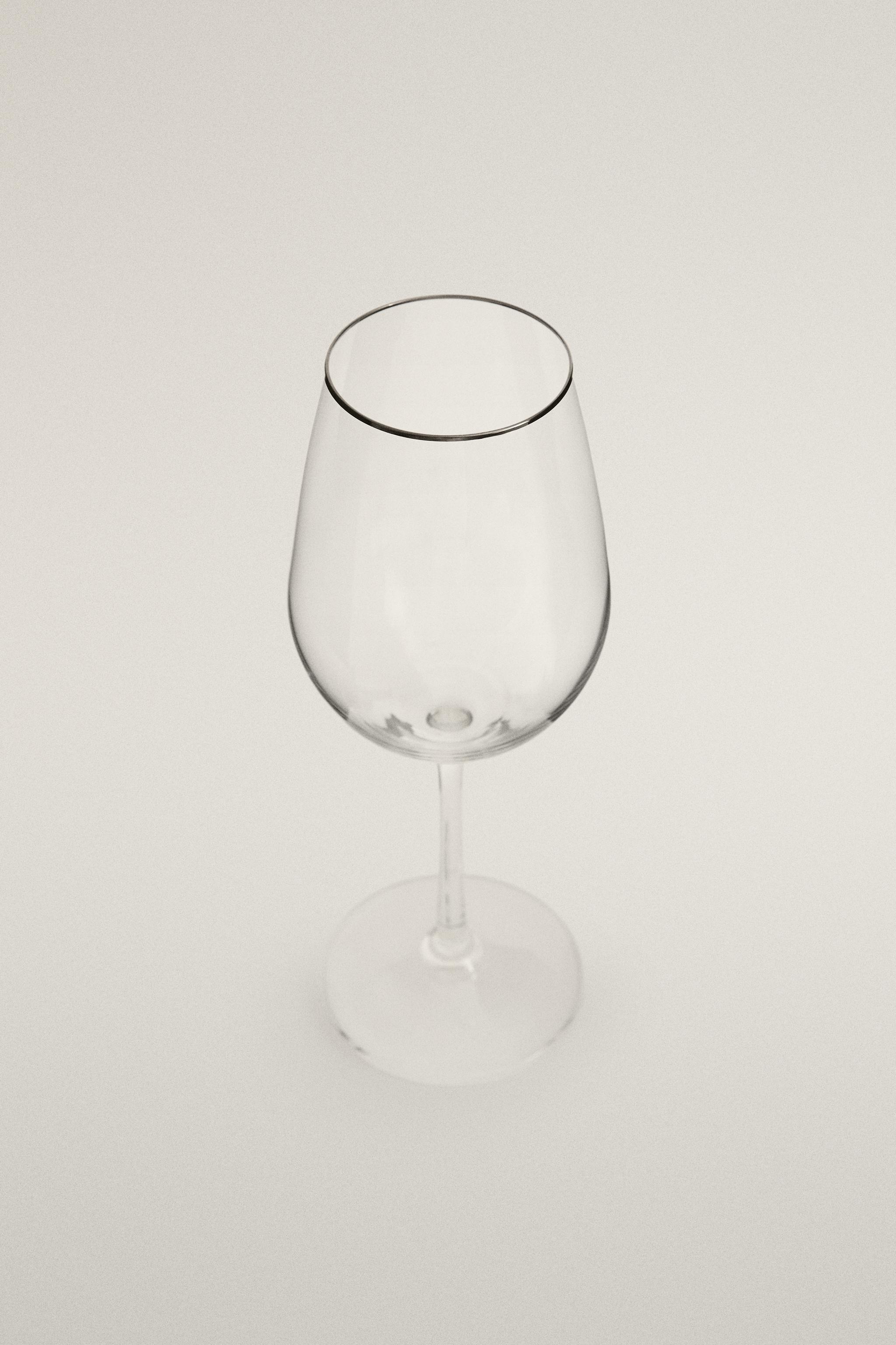 CRYSTALLINE GLASS WITH SILVER RIM